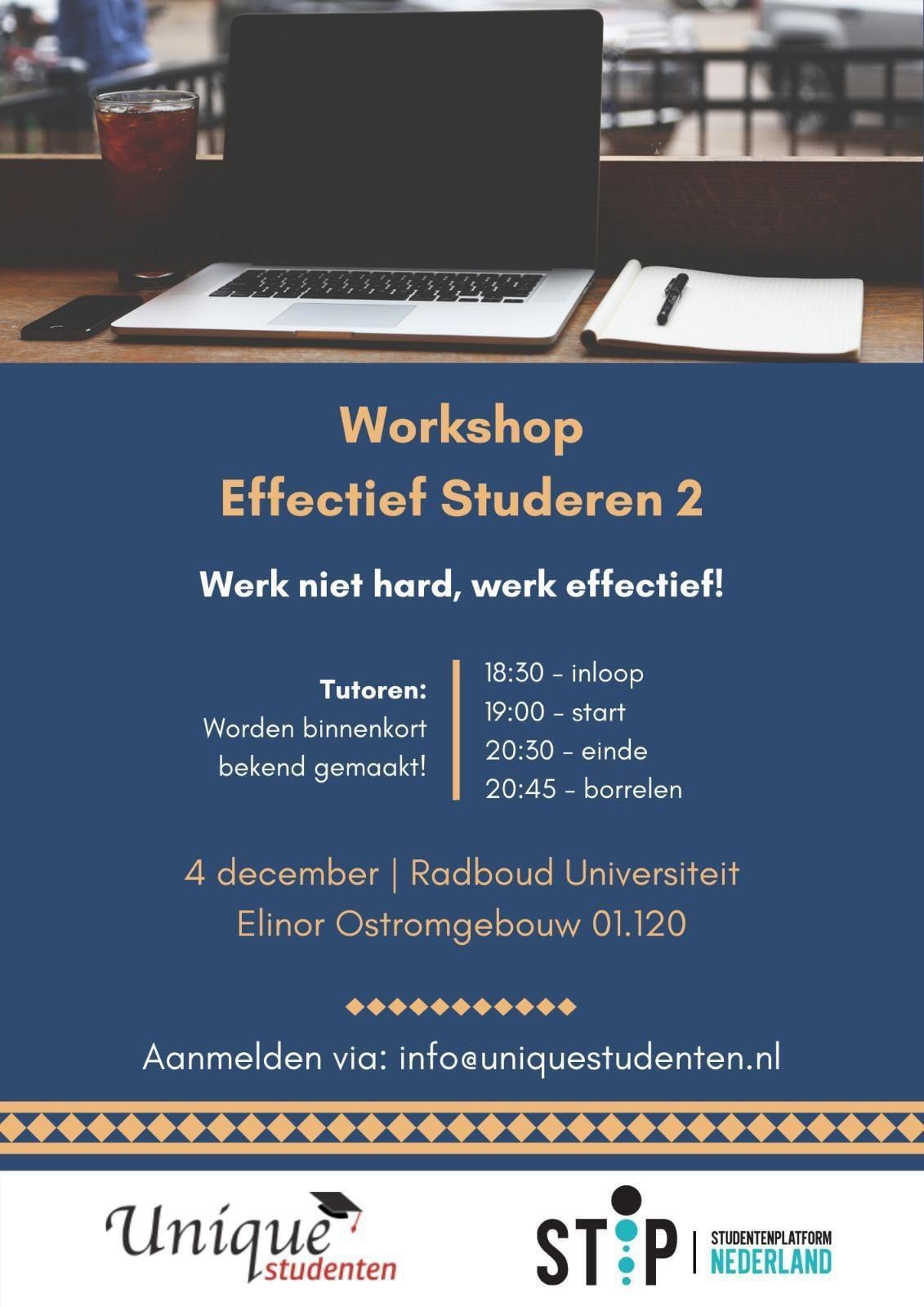 Workshop Effectief Studeren 2